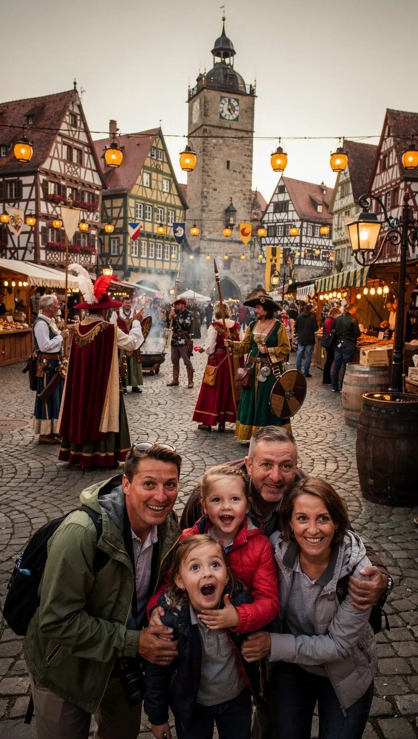 Ein Führer erklärt die Geschichte eines berühmten Denkmals in Heidelberg.